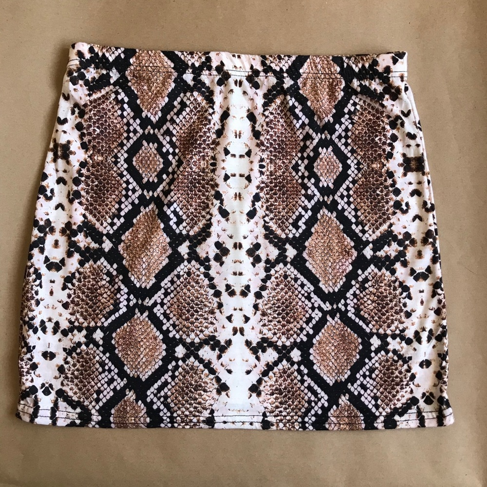 Snake Print Skirt
